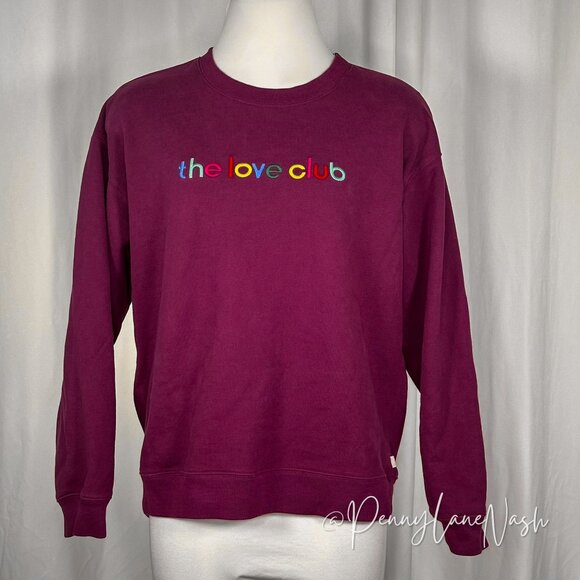 Levi's Tops - Levi's Embroidered The Love Club Sweatshirt Potent Purple